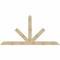 Ekena Millwork Saratoga Rough Sawn Timber Gable Bracket, Douglas Fir, 108"W x 54"H x 6"D x 6"F, 12/12 Pitch GBW108X54X0606SAR00RDF - alternate 1
